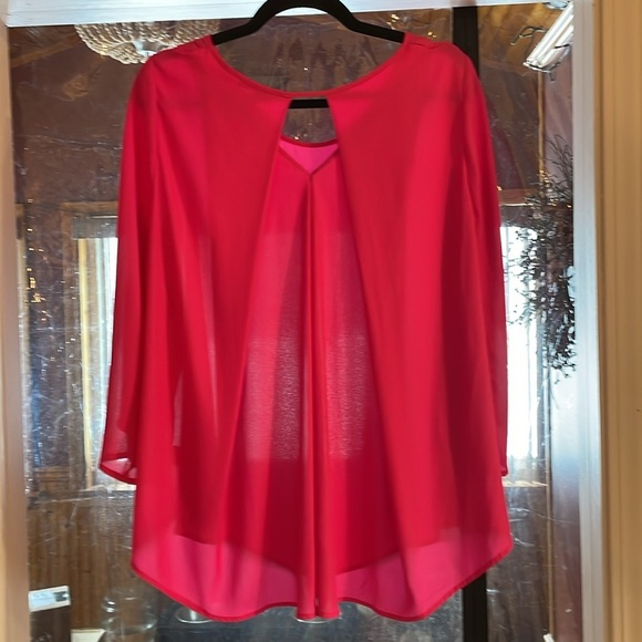 Gibson Latimer, Woman’s Blouse Sz Large, dark Pink - Picture 3 of 5